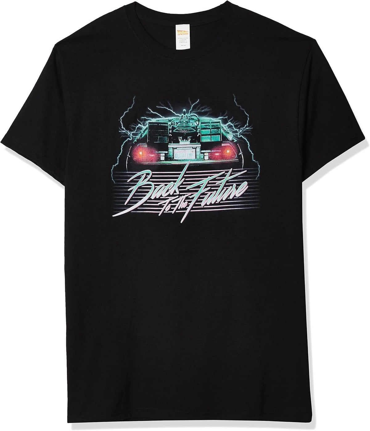 Back To The Future Mens Into The Future Basic Solid Tee T-Shirt | Best Seller