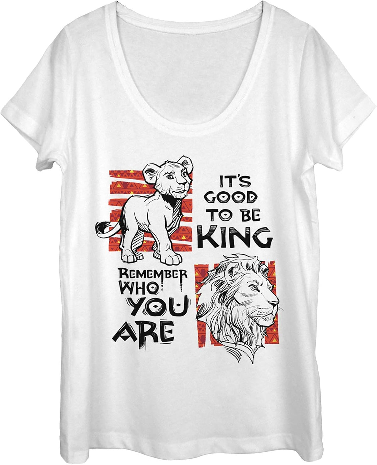 Fifth Sun Disney Lion King Simba Text Women's Short Sleeve Tee Shirt T-Shirt | US Viral Style