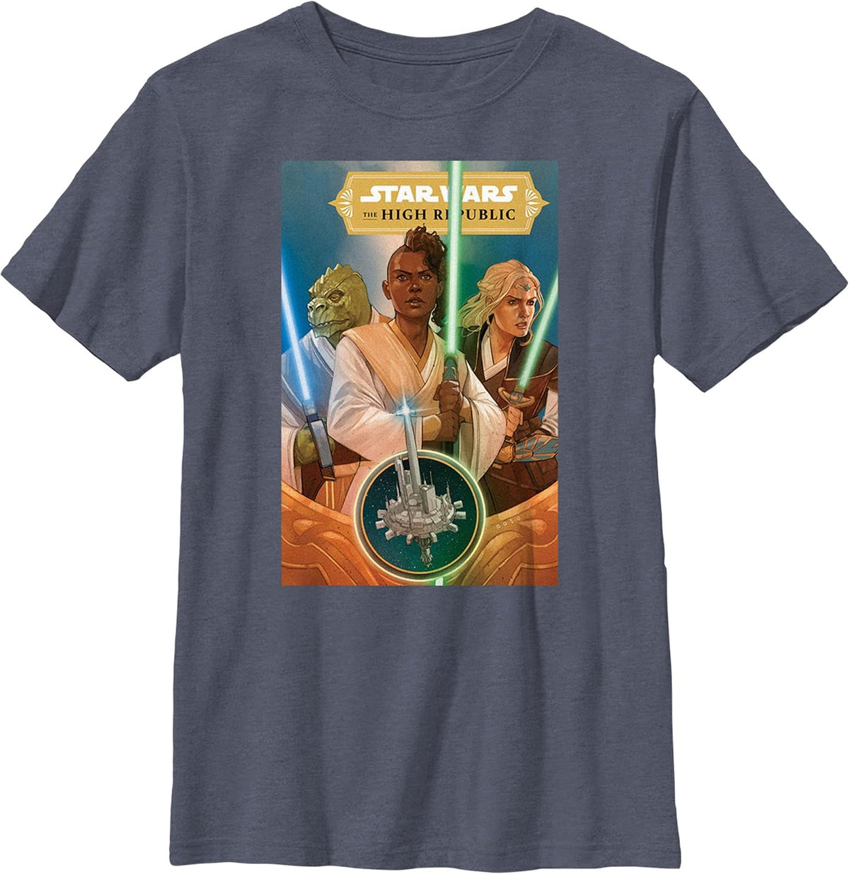 STAR WARS Kids High Republic Hero Cover Boys Short Sleeve Tee Shirt T-Shirt | Trending 2025