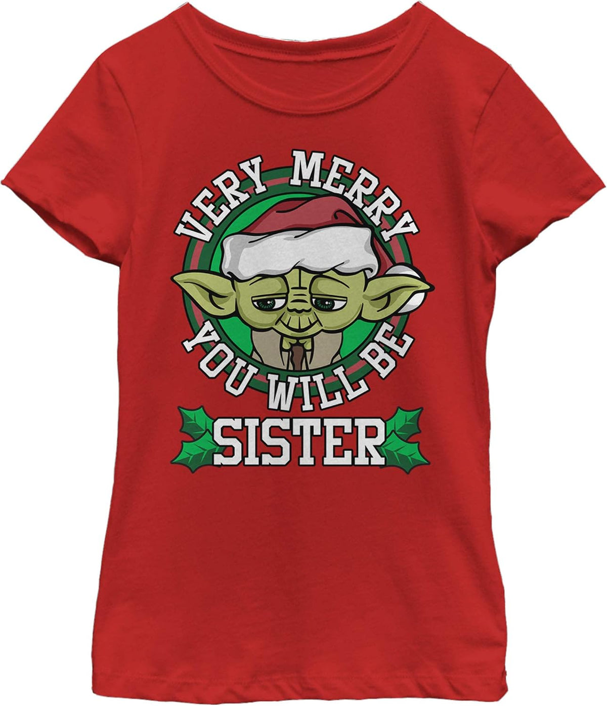 Fifth Sun Kids Star Wars Merry Yoda Sister Girls Short Sleeve Tee Shirt T-Shirt | Best Seller