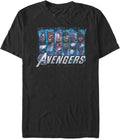 Marvel Big & Tall Classic Electric Avengers Men's Tops Short Sleeve Tee Shirt T-Shirt | Aesthetic Streetwear