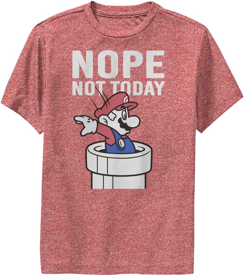 Nintendo Kids Nope Not Today Boys Short Sleeve Tee Shirt T-Shirt | Premium Quality