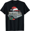 Pontoon Boat Xmas Lighting Santa Hat Pontoon Boat Christmas Apparel Viral TikTok Find Gift Ready
