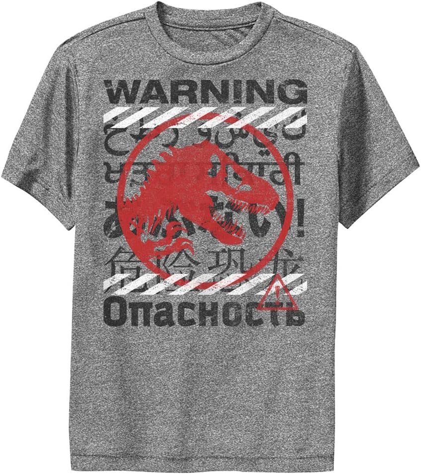 Jurassic World Kids' Multi Language Warnings Apparel | US Viral Style
