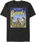 Disney Bambi Sunflowers Men's Tops Short Sleeve Tee Shirt T-Shirt | Aesthetic Streetwear