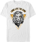 Disney Big Lion Long Live The King Scar Men's Tops Short Sleeve Tee Shirt, White, 4X-Large Tall T-Shirt | Aesthetic S...