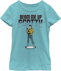 Fifth Sun Kids Star Trek The Original Series Beams Up Girls Short Sleeve Tee Shirt T-Shirt | Premium Quality