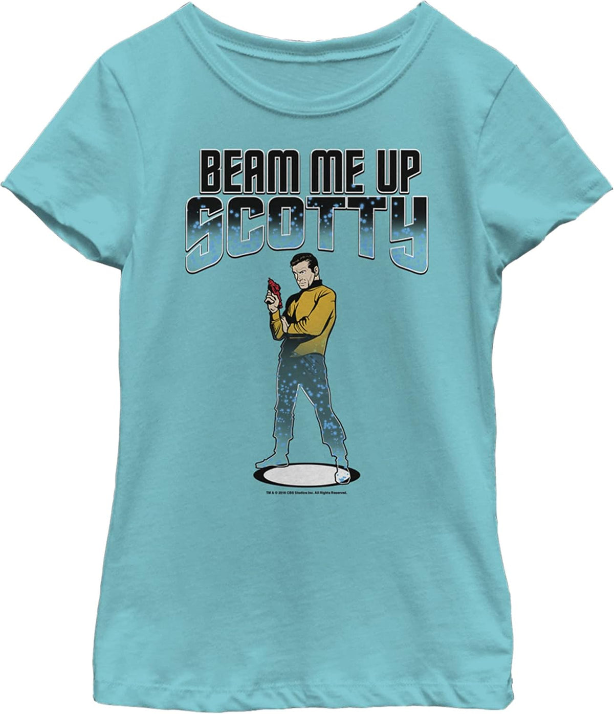 Fifth Sun Kids Star Trek The Original Series Beams Up Girls Short Sleeve Tee Shirt T-Shirt | Premium Quality
