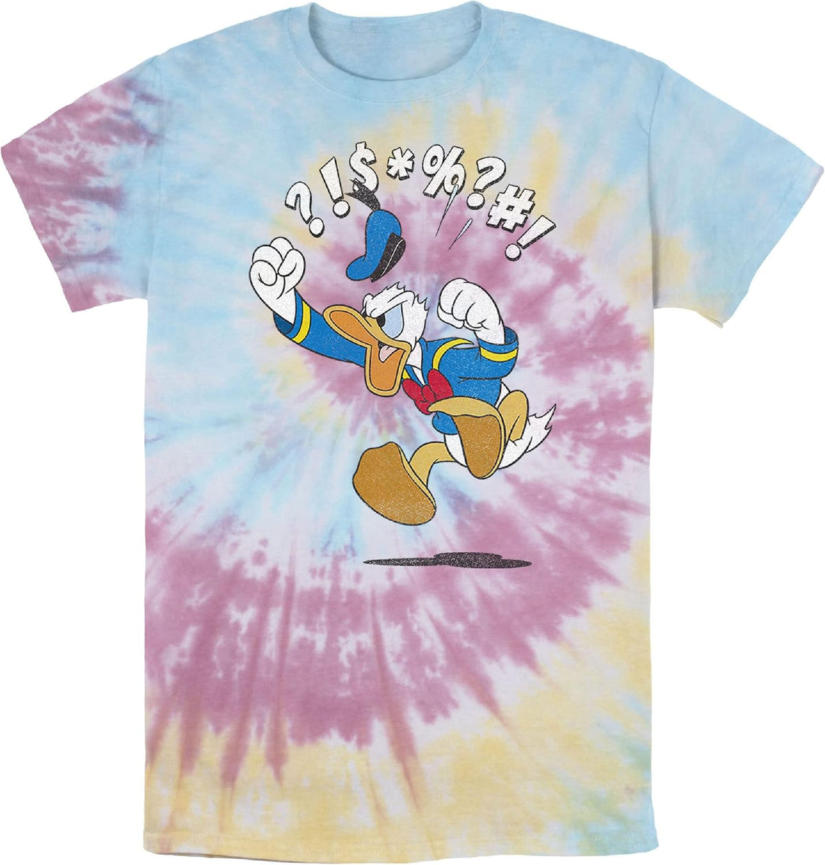 Disney Characters Donald Jump Young Men's Short Sleeve Tee Shirt T-Shirt | Aesthetic Streetwear