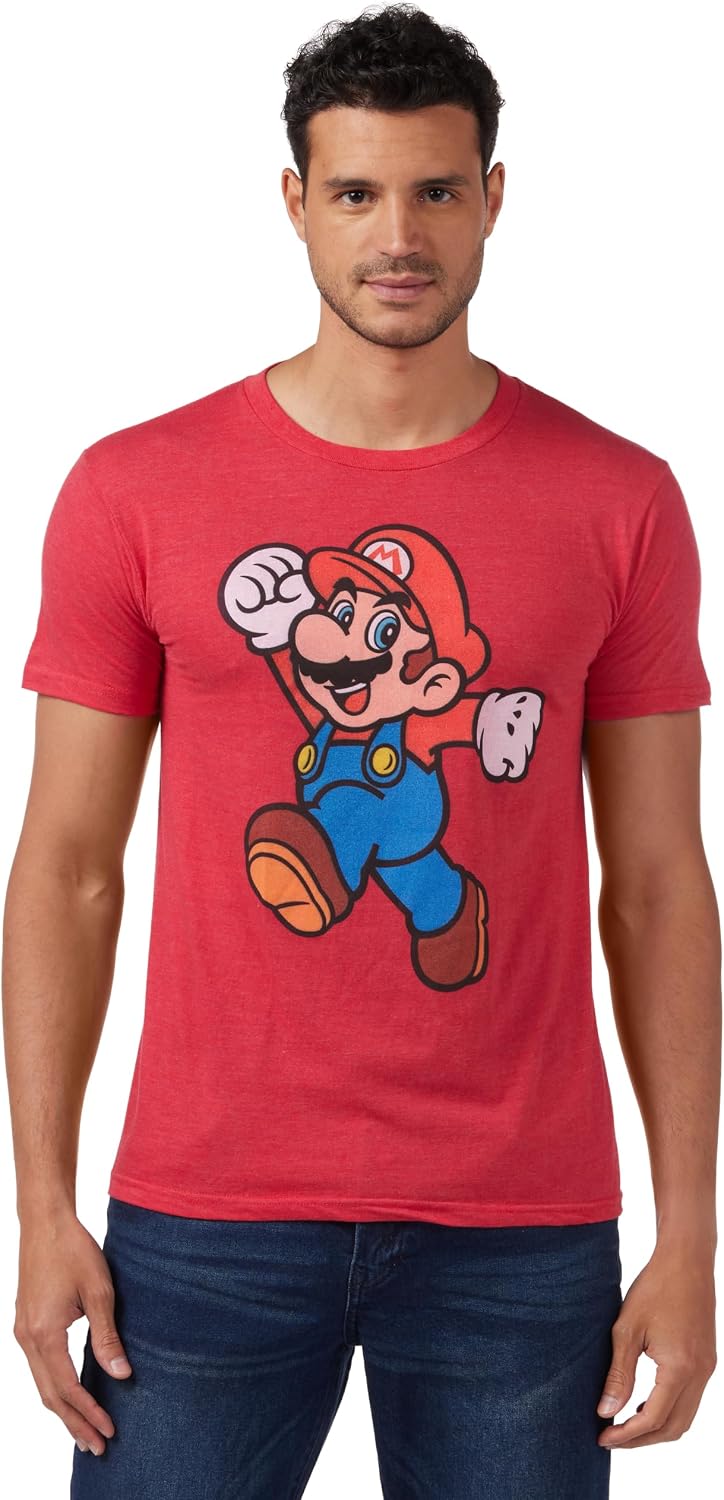 Nintendo Mens Super Mario Jump Pose T-shirtT-Shirt T-Shirt | Best Seller