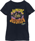 Fifth Sun Kids Spongebob Squarepants Jellyfish Fields Girls Short Sleeve Tee Shirt T-Shirt | Premium Quality