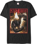 Marvel Big & Tall Classic Ghost Rider Flame Men's Tops Short Sleeve Tee Shirt T-Shirt | Trending 2025