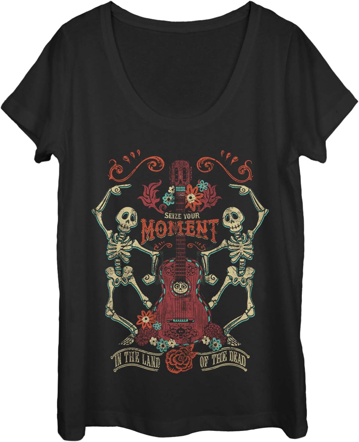 Fifth Sun Pixar Coco Viva Women's Short Sleeve Tee Shirt T-Shirt | US Viral Style