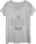 Women's Chin UP I'd Knit That Scoop Neck Apparel | Trending 2025