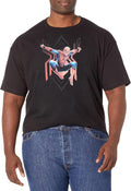 Marvel Big & Tall Spider Jump Men's Tops Short Sleeve Tee Shirt T-Shirt | Premium Quality