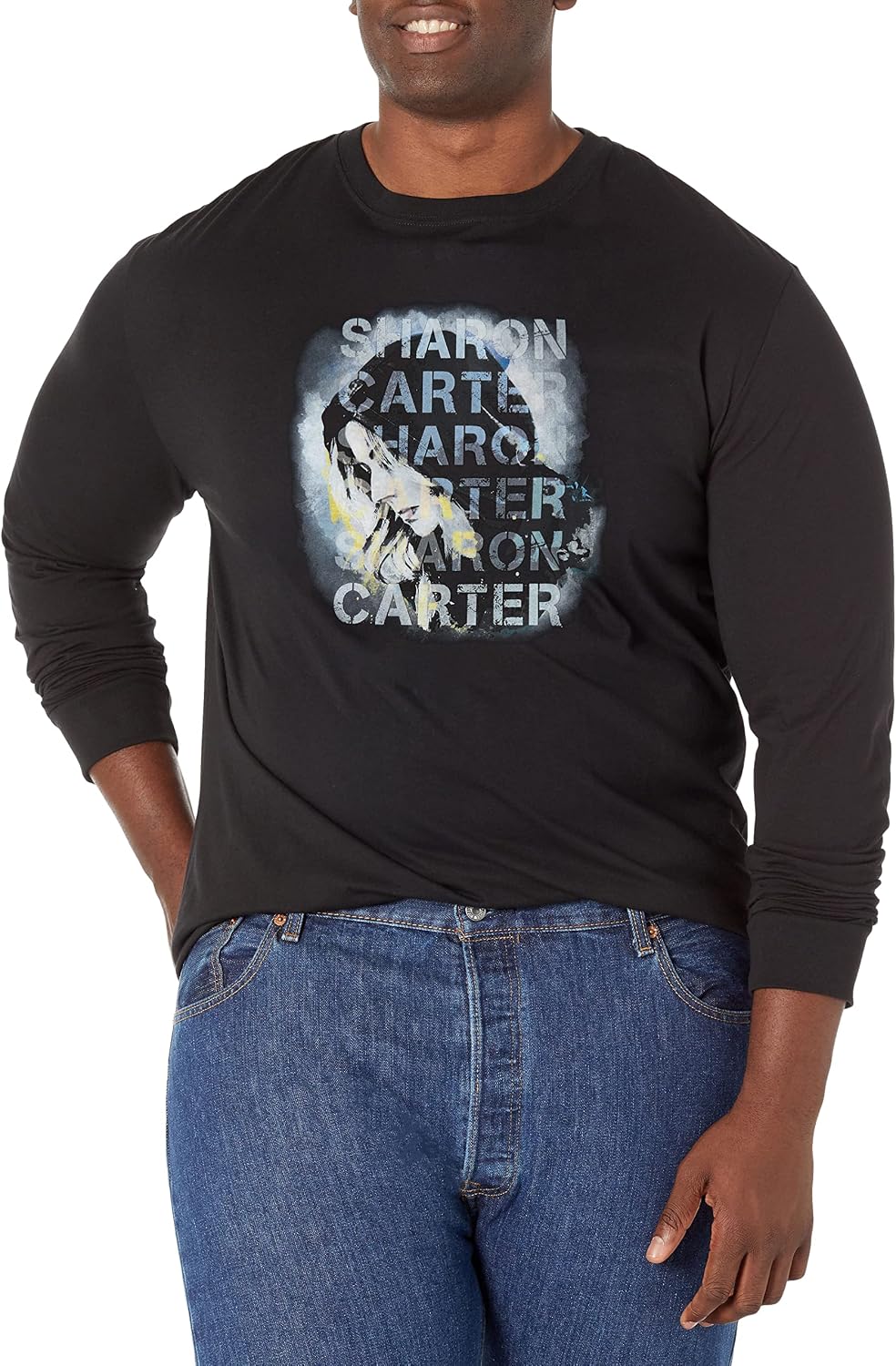 Marvel Big & Tall Falcon and The Winter Soldier Carter Overlay Men's Tops Short Sleeve Tee Shirt T-Shirt | Best Seller