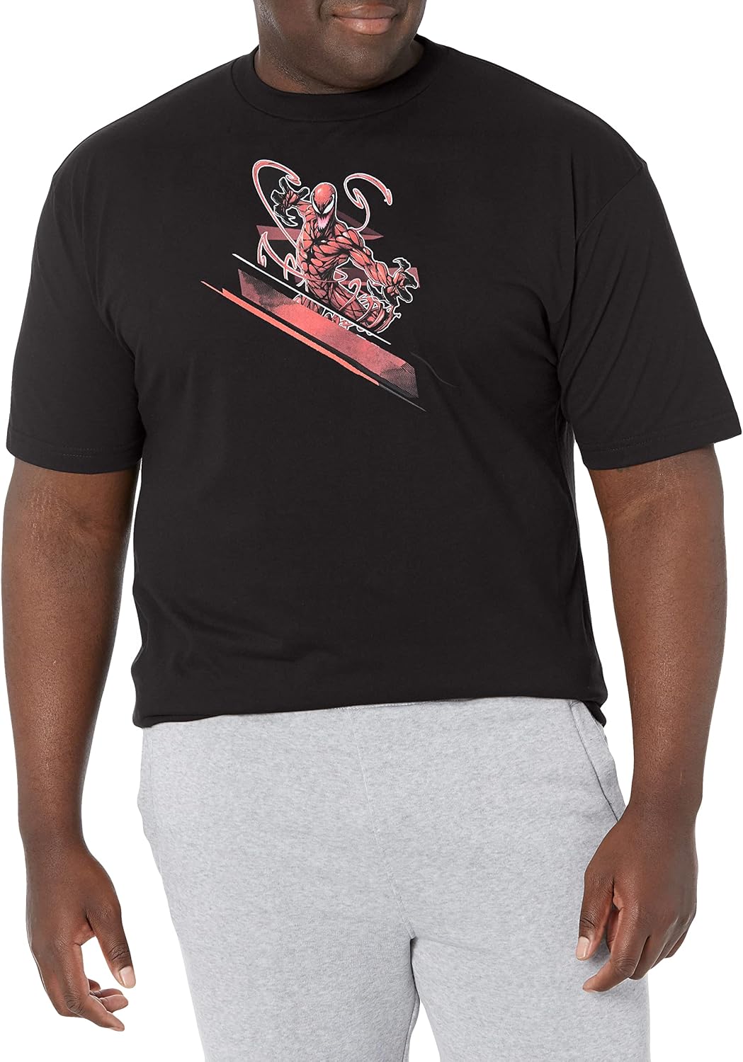 Marvel Big & Tall Classic Dynamic Carnage Men's Tops Short Sleeve Tee Shirt, Black, 5X-Large T-Shirt | Best Seller