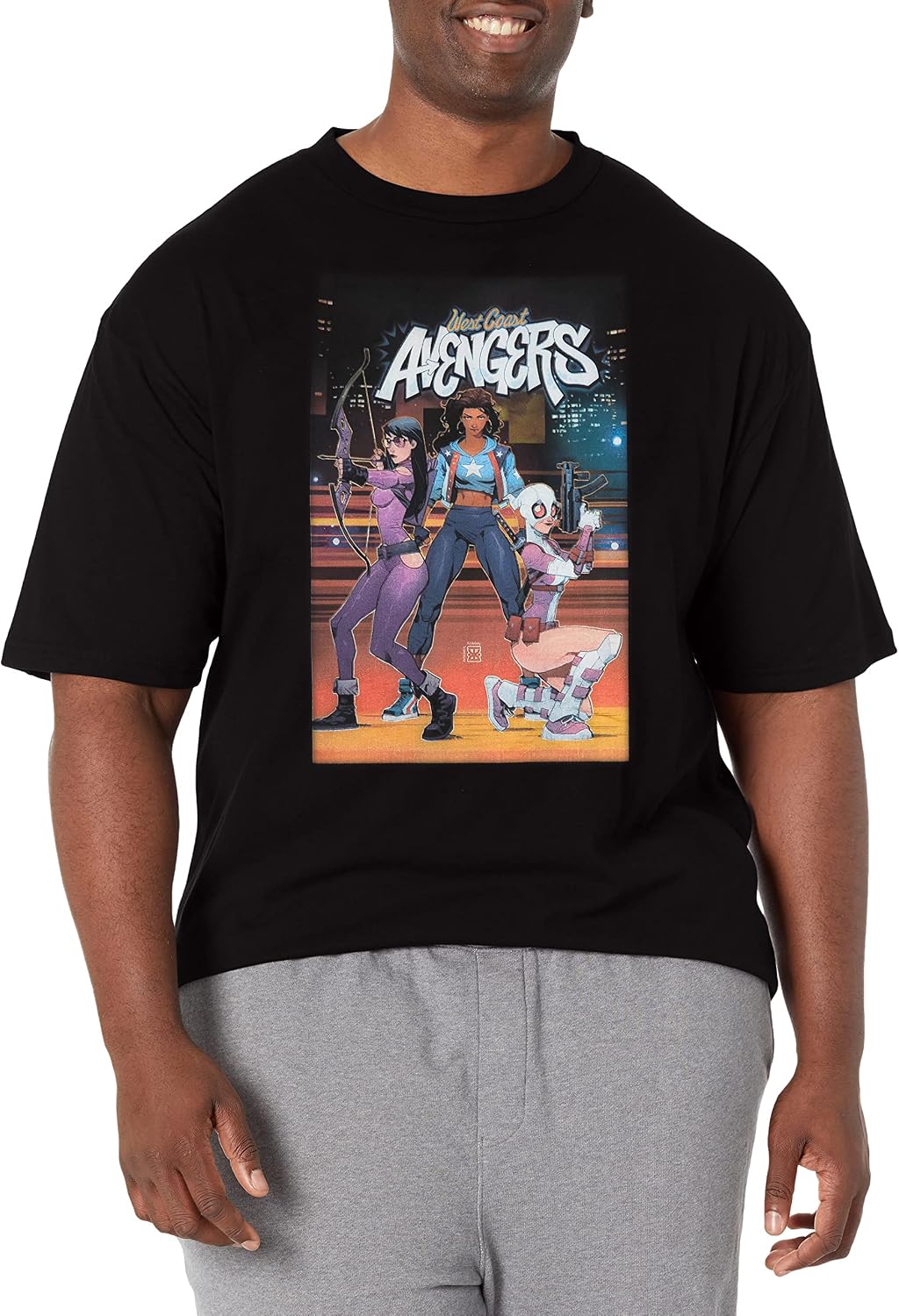 Marvel Big & Tall Classic Westcoast Avengers Men's Tops Short Sleeve Tee Shirt T-Shirt | Best Seller