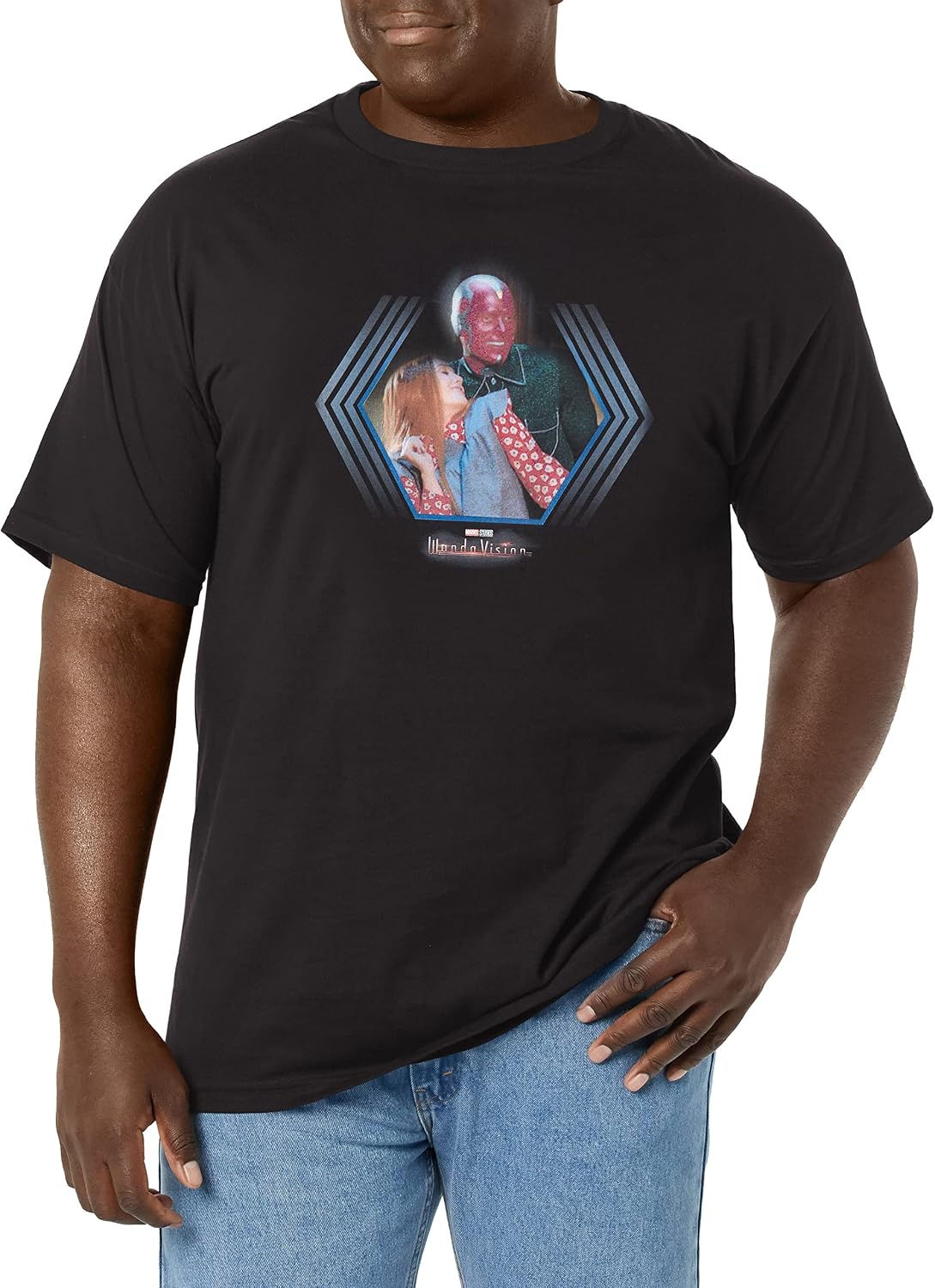 Marvel Big & Tall Wandavision Westview Men's Tops Short Sleeve Tee Shirt T-Shirt | US Viral Style