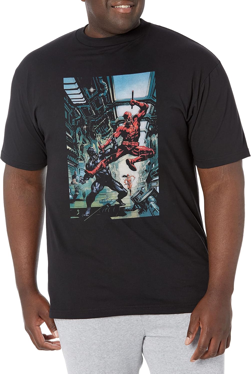 Marvel Big & Tall Classic Black Panter Dd Jan19 Men's Tops Short Sleeve Tee Shirt T-Shirt | Premium Quality