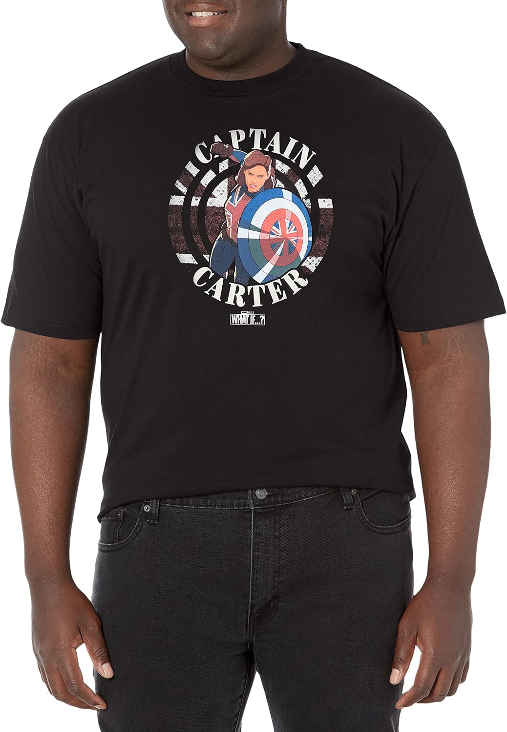 Marvel Big & Tall Carter Stamp Men's Tops Short Sleeve Tee Shirt T-Shirt | Premium Quality