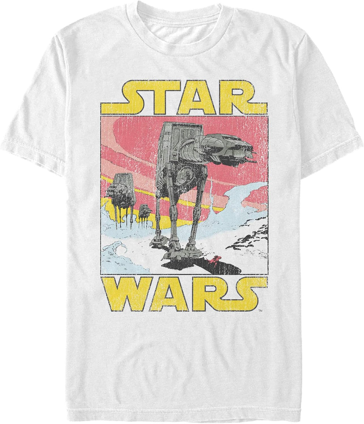 STAR WARS Mens at-at Retro Sky T-shirtT-Shirt T-Shirt | Premium Quality