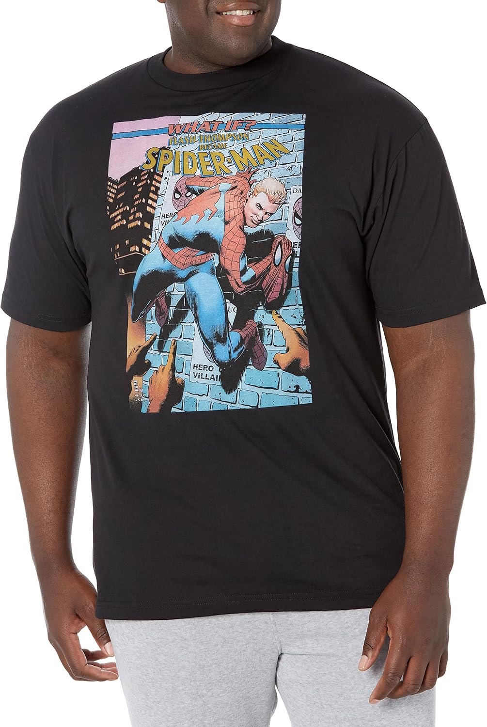 Marvel Big & Tall Classic Flash Thompson Spider-Man Oct18 Men's Tops Short Sleeve Tee Shirt T-Shirt | Trending 2025