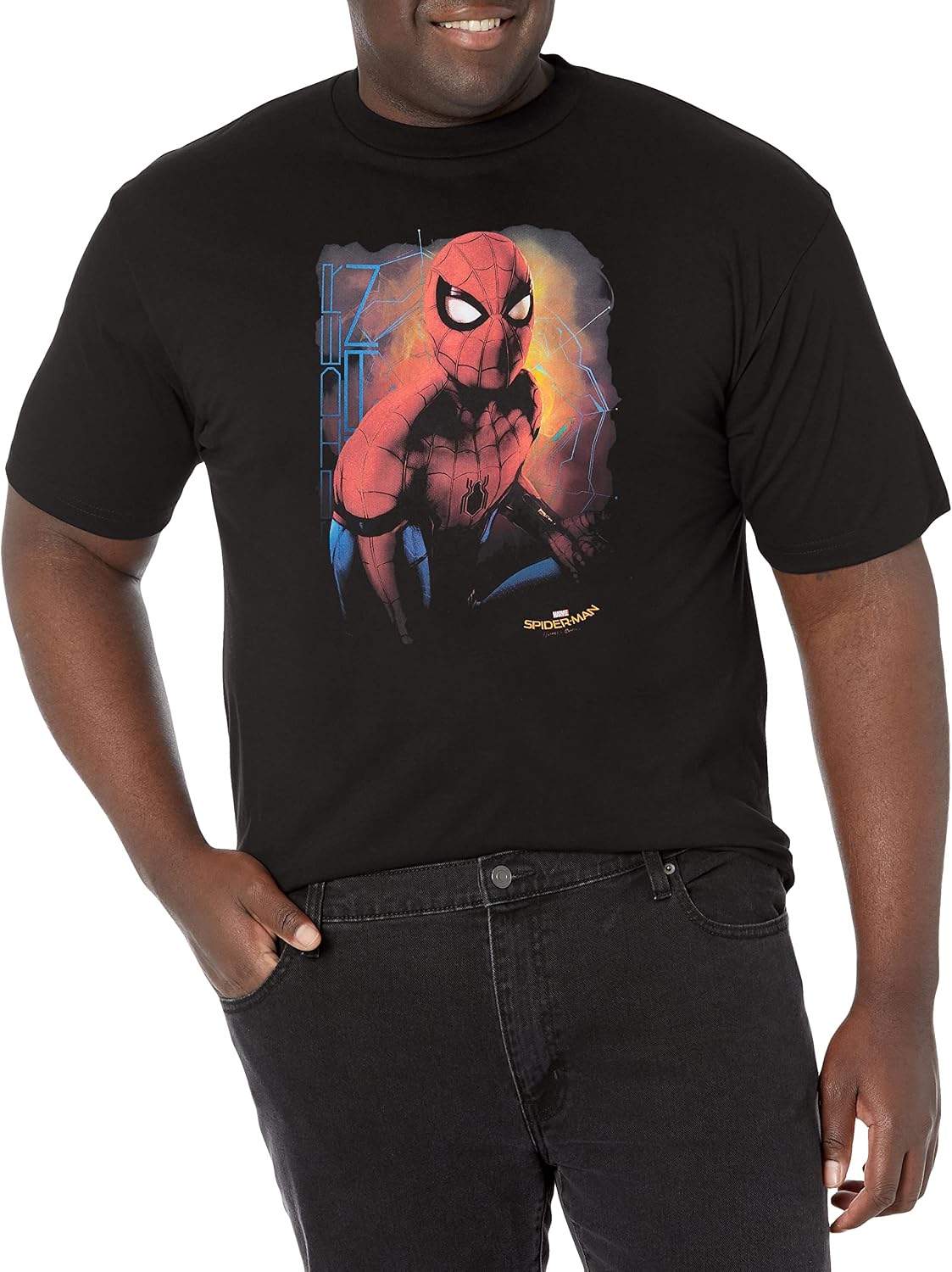 Marvel Big & Tall Spidey Smoke Men's Tops Short Sleeve Tee Shirt T-Shirt | Best Seller