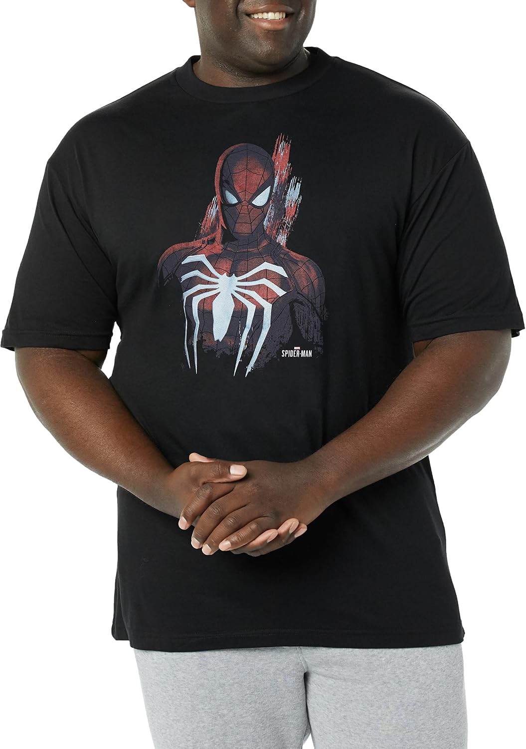 Marvel Big & Tall Spider-Man No Way Home Strange and Spiderman Men's Tops Short Sleeve Tee Shirt, Black, 5X-Large T-S...