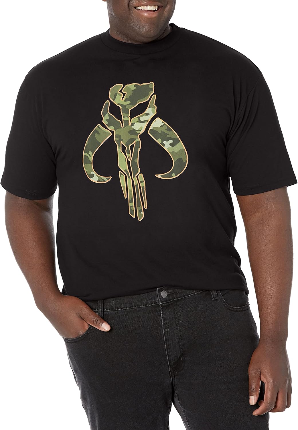 STAR WARS Camo Mando Men's Tops Short Sleeve Tee Shirt T-Shirt | US Viral Style