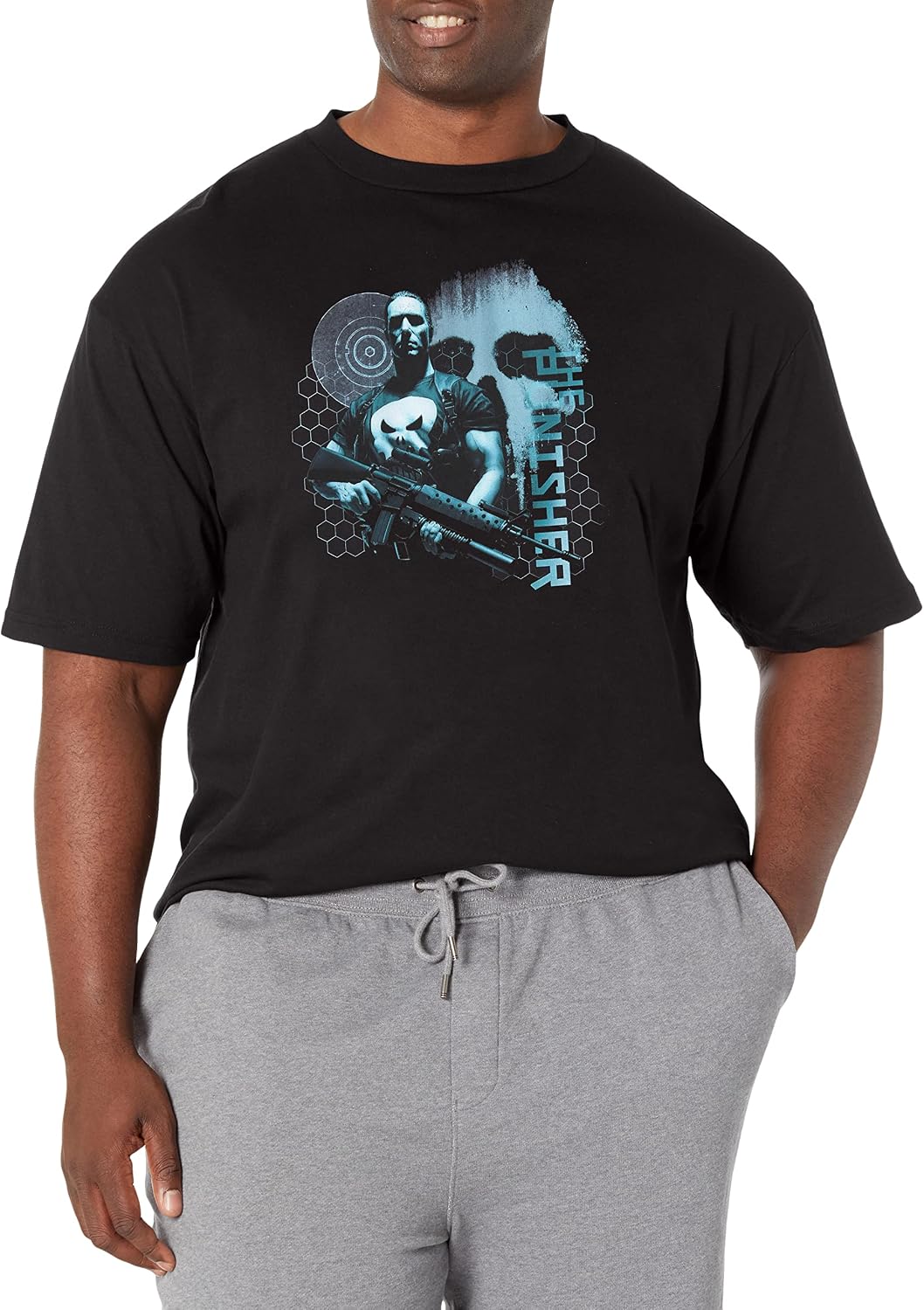 Marvel Big & Tall Classic Punisher Protocol Men's Tops Short Sleeve Tee Shirt T-Shirt | Trending 2025