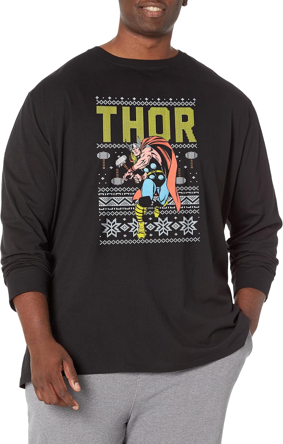 Marvel Big & Tall Classic Ugly Thor Men's Tops Short Sleeve Tee Shirt T-Shirt | Premium Quality