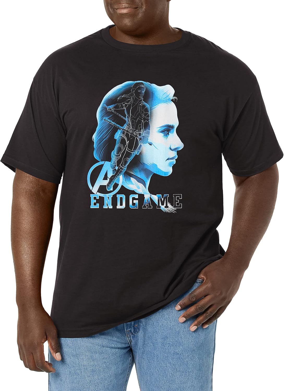 Marvel Widow Endgame Silhouette Men's Tops Short Sleeve Tee Shirt T-Shirt | US Viral Style