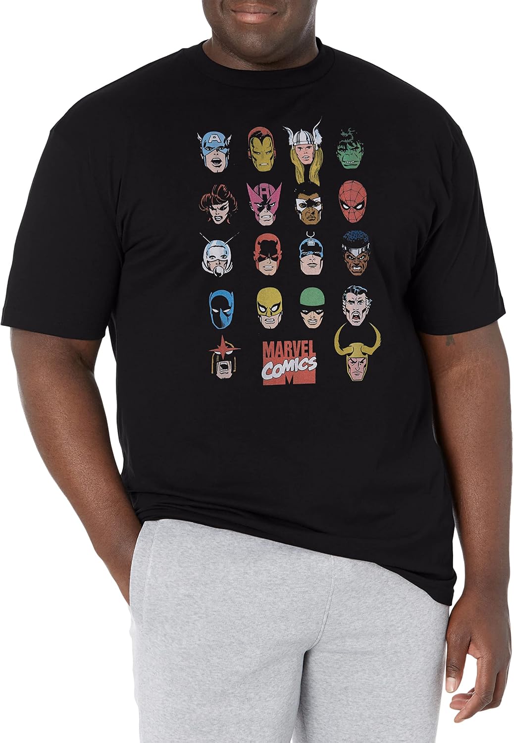 Marvel Big & Tall Classic Heads Men's Tops Short Sleeve Tee Shirt T-Shirt | Trending 2025