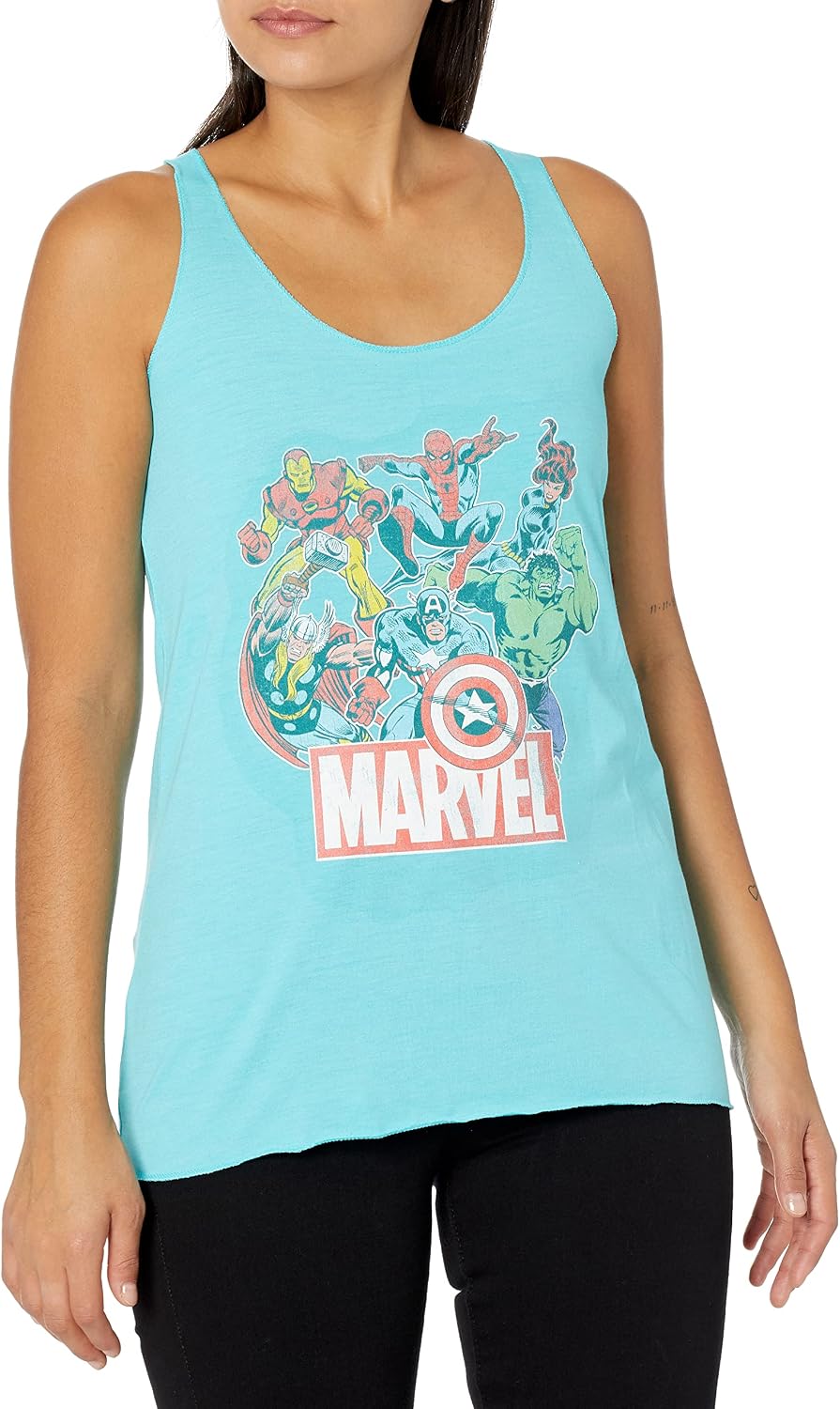 Marvel Women's Universe Heroes of Today Tri-Blend Racerback Layering Tank Tank Top | US Viral Style