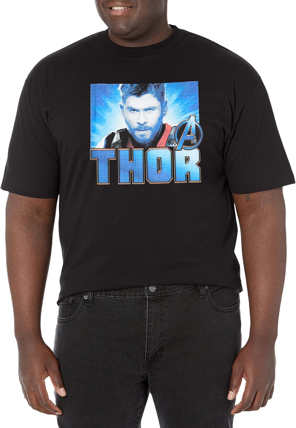 Marvel Big & Tall Thor Gaze Men's Tops Short Sleeve Tee Shirt T-Shirt | Aesthetic Streetwear