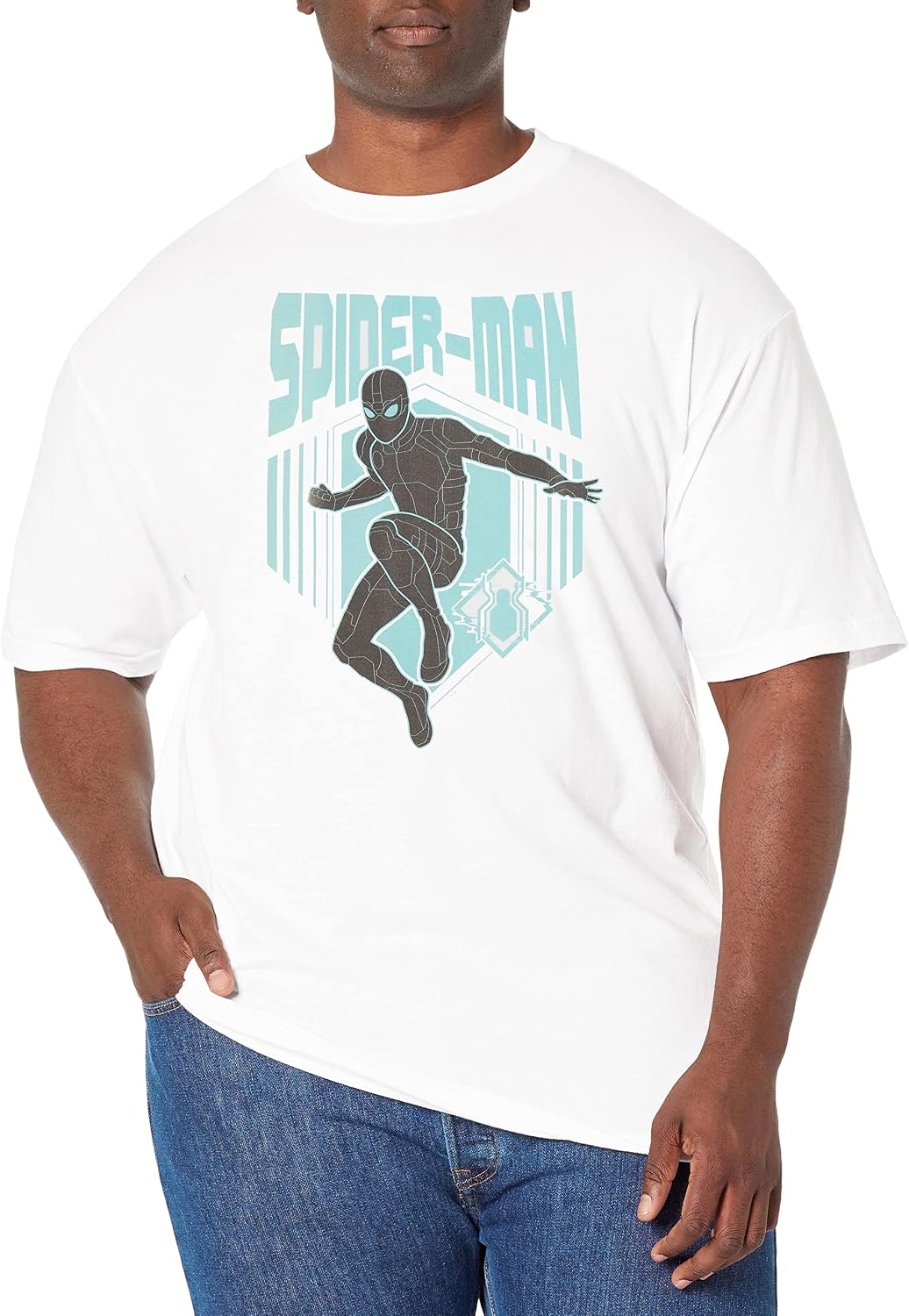 Marvel Big & Tall Spider Stealth Men's Tops Short Sleeve Tee Shirt T-Shirt | Best Seller