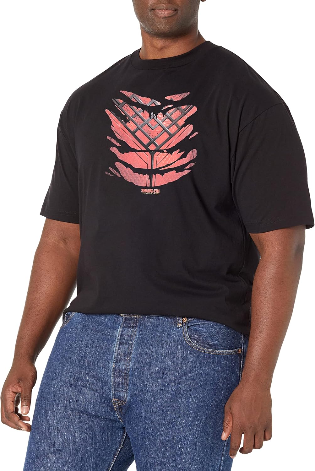 Marvel Big & Tall Chi Shang Costume Men's Tops Short Sleeve Tee Shirt, Black, 4X-Large T-Shirt | US Viral Style