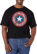 Marvel Classic Comicbook Shield Men's Tops Short Sleeve Tee Shirt T-Shirt | Aesthetic Streetwear