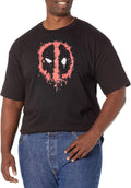 Marvel Big & Tall Classic Deadpool Splatter Icon Men's Tops Short Sleeve Tee Shirt T-Shirt | Best Seller