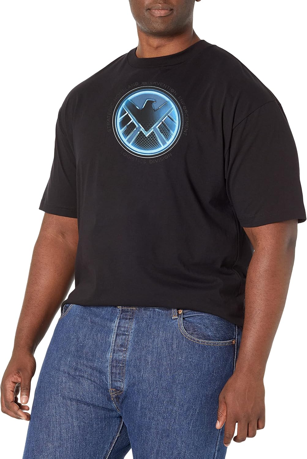 Marvel Big & Tall Classic Shield Emblem Men's Tops Short Sleeve Tee Shirt T-Shirt | US Viral Style