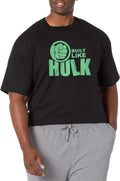 Marvel Big & Tall Classic Hulk Smash Logo Men's Tops Short Sleeve Tee Shirt T-Shirt | Aesthetic Streetwear