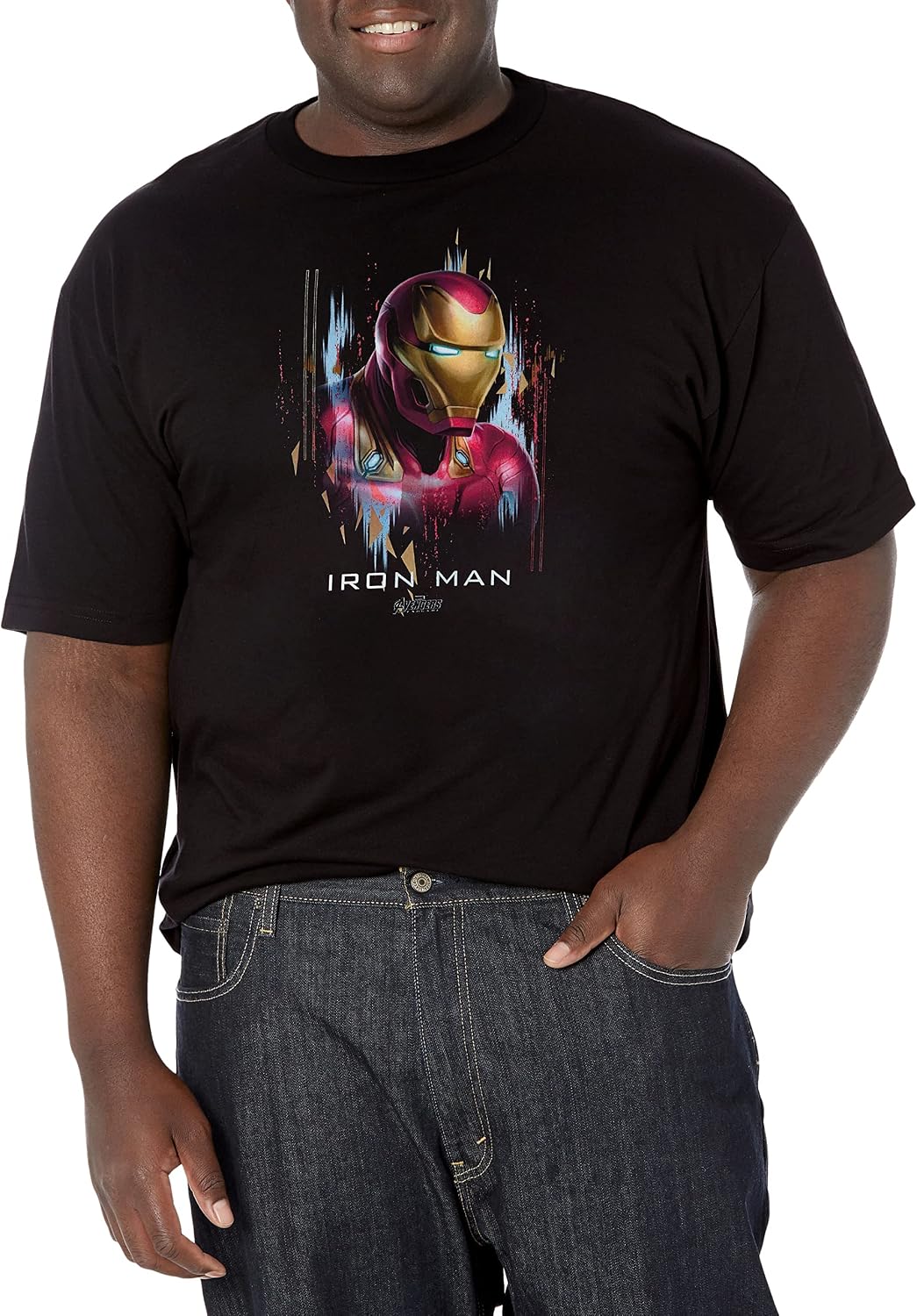 Marvel Ironman Portrait Men's Tops Short Sleeve Tee Shirt T-Shirt | US Viral Style