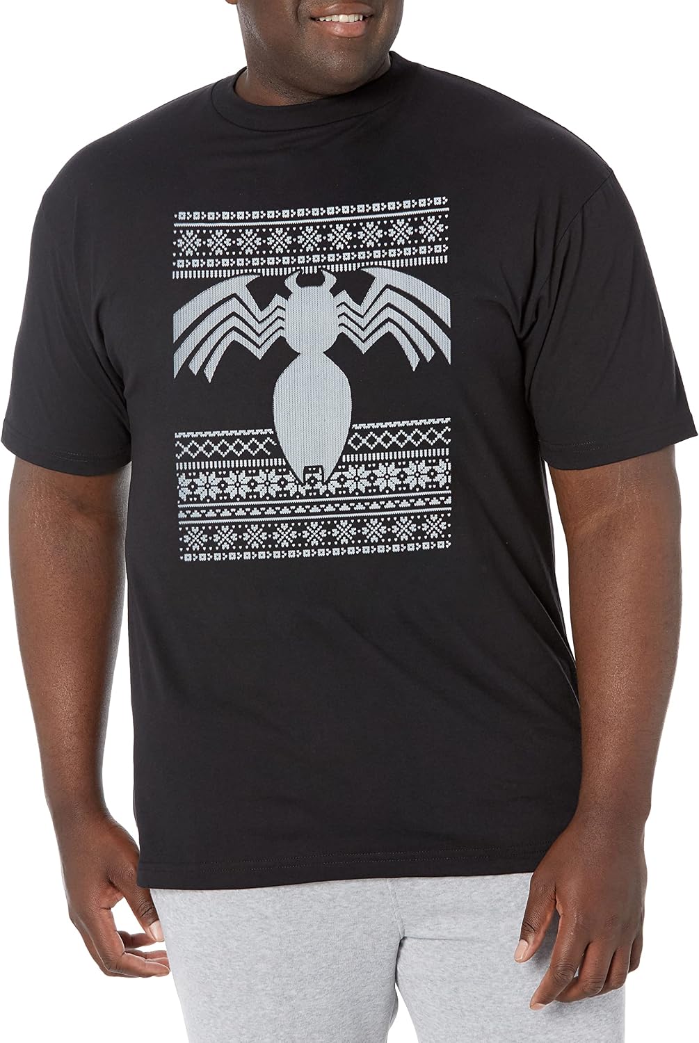 Marvel Big & Tall Classic Venom Holidays Men's Tops Short Sleeve Tee Shirt T-Shirt | Trending 2025