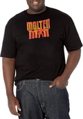 Marvel Big & Tall Molten Man Silhouette Men's Tops Short Sleeve Tee Shirt T-Shirt | Trending 2025