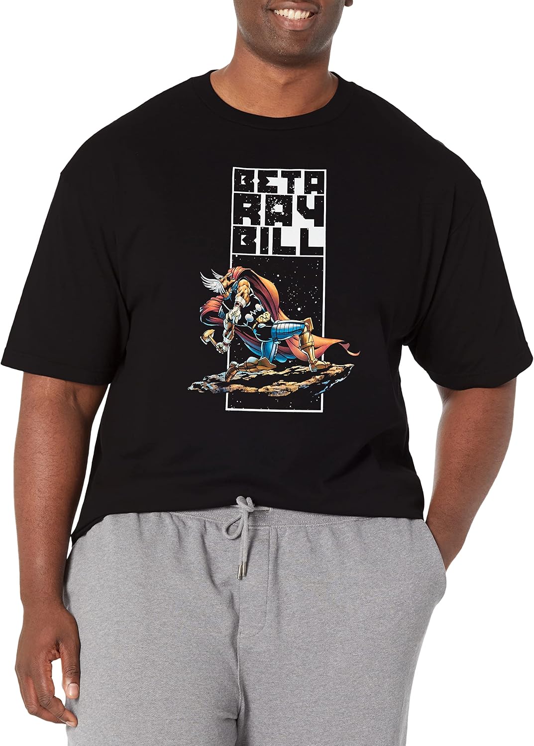 Marvel Big & Tall Classic Space Bill Men's Tops Short Sleeve Tee Shirt T-Shirt | US Viral Style