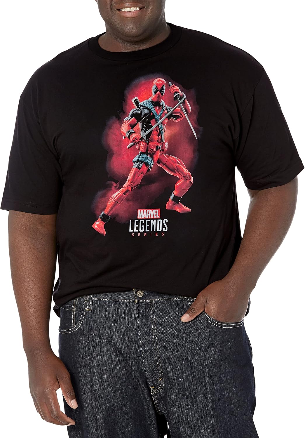 Marvel Big & Tall Classic Ml Deadpool Men's Tops Short Sleeve Tee Shirt T-Shirt | Premium Quality