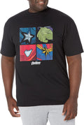 Marvel Big & Tall Hero Emblems Men's Tops Short Sleeve Tee Shirt, Black, 4X-Large T-Shirt | Best Seller
