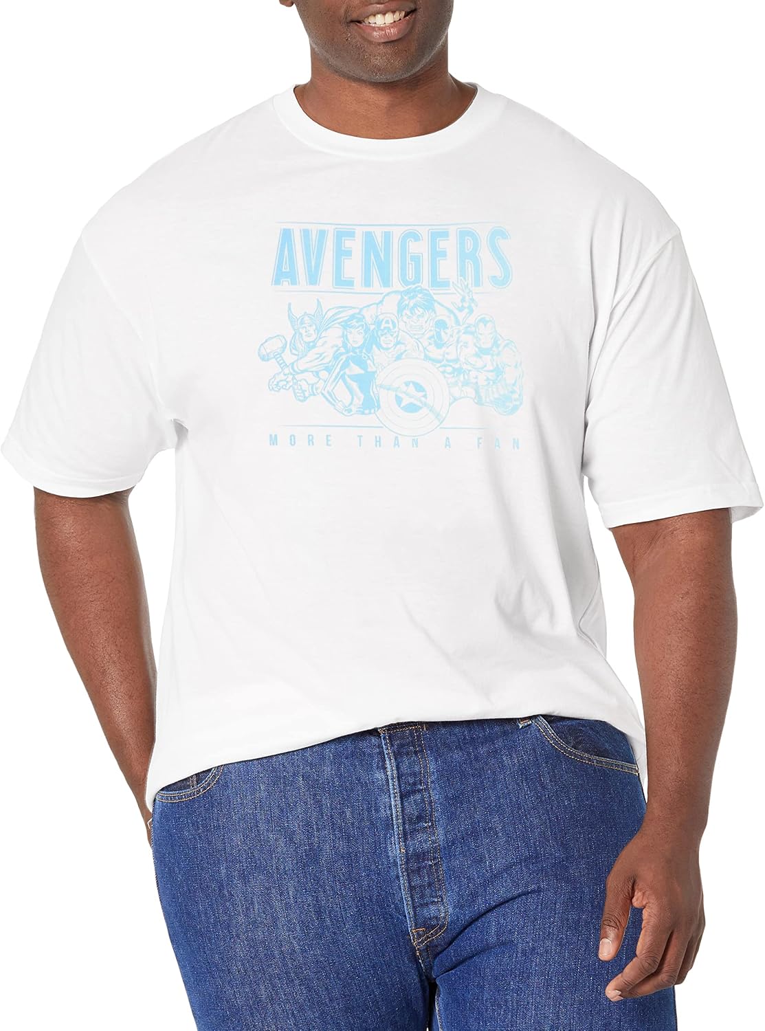 Marvel Big & Tall Classic The Avengers Men's Tops Short Sleeve Tee Shirt T-Shirt | US Viral Style