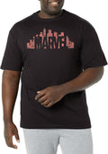 Marvel Big & Tall Classic Skyline Logo Oversize Men's Tops Short Sleeve Tee Shirt T-Shirt | Best Seller